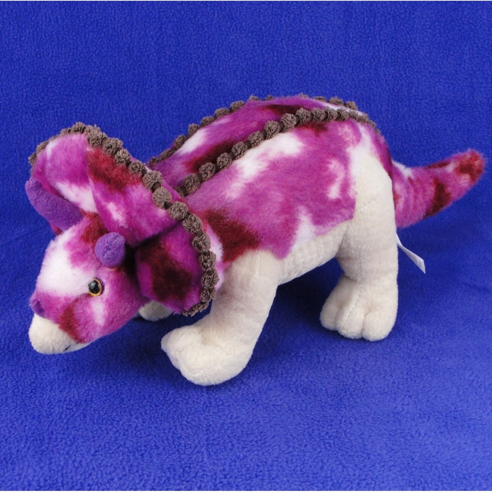 Aurora World Purple Triceratops Dinosaur Plush Stuffed Animal Toy Dino 14 Inch